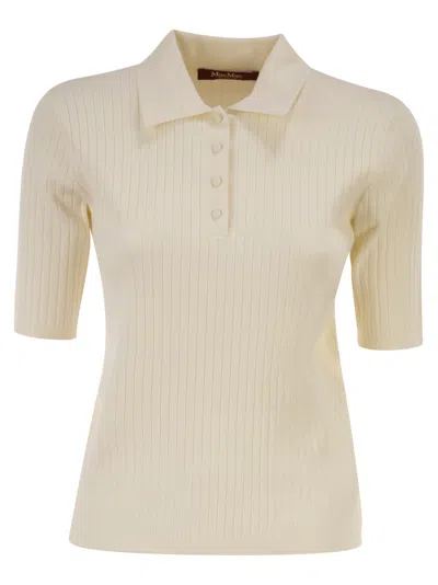 Maxmara Studio Mstoscuri Stretch Viscose Knitwear In White