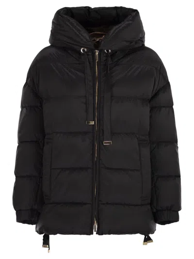 Maxmara The Cube Felice Water Repellent Taffeta Down Jacket In Black