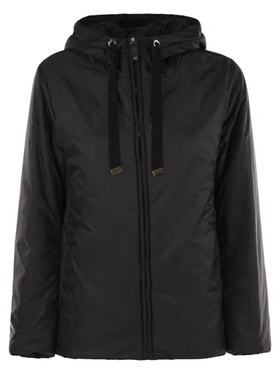 Maxmara The Cube Greenh Drip Proof Canvas Travel Jacket In Black