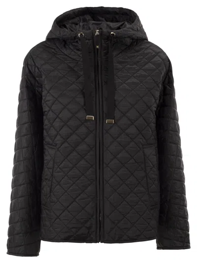 Maxmara The Cube Mtcgiorno Quilted Padded Jacket In Water Repellent Fabric In Black
