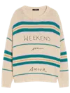 Maxmara Weekend Angus Cotton Yarn Jumper Beige