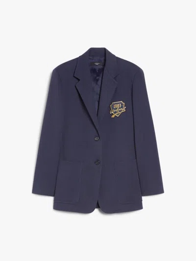 Maxmara Weekend Brama Embroidery Blazer Navy