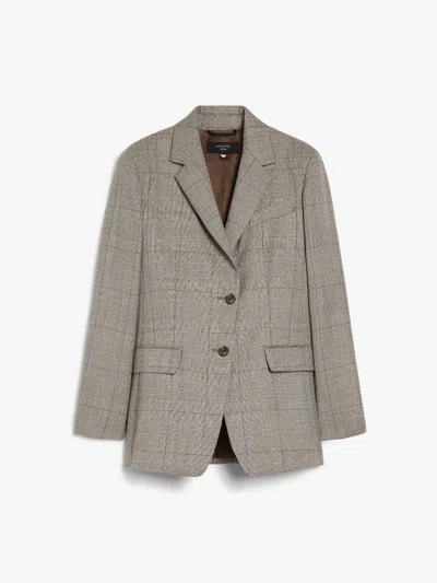Maxmara Weekend Burgos Wool Single-breasted Blazer Biscuit