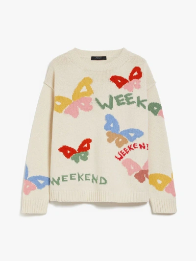 Maxmara Weekend Zingaro Printed Knit Sweater In Neutral