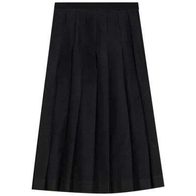 Maxmrkt Pleated With Invisible Zipper Skirt In Black