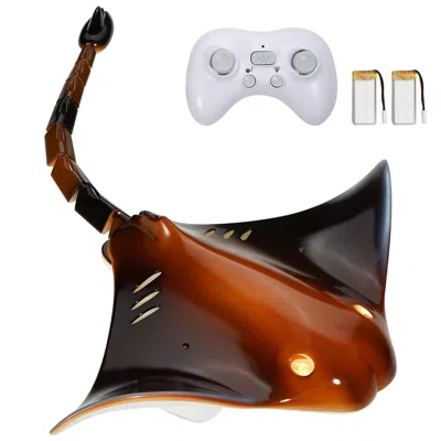 Maxx Rc Remote Control Manta Ray Toy, 2.4ghz High Simulation Robot Manta Ray With Light, 2 Rechargeable Batt In Multi