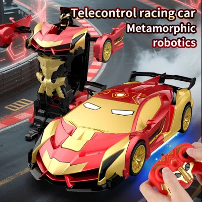 Maxx Rc Transforming Remote Control Car Robot, R/c Car Toy, One-button Deformation, Children's Day Gifts, 1: