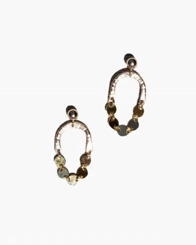 Maya Bauman Women's Mini Bell Earrings In Gold In Black