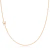 Maya Brenner Women's 14k Asymmetrical Letter Necklace - Rose Gold - 18" In Gold