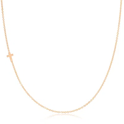 Maya Brenner Women's 14k Gold Asymmetrical Charm Necklace - Rose Gold - Cross