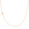 Maya Brenner Women's 14k Gold Asymmetrical Charm Necklace - Rose Gold - Angel Wing In Gold
