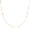 Maya Brenner Women's 14k Gold Asymmetrical Charm Necklace - Rose Gold - Angel Wing In Gold