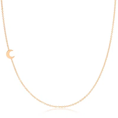 MAYA BRENNER WOMEN'S 14K GOLD ASYMMETRICAL CHARM NECKLACE - ROSE GOLD - MOON
