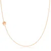 Maya Brenner Women's 14k Gold Asymmetrical Charm Necklace - Rose Gold - Paw Print In Gold