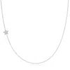 Maya Brenner Women's 14k Gold Asymmetrical Charm Necklace - White Gold - Pavé Star In Metallic