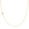 Maya Brenner Women's 14k Gold Asymmetrical Charm Necklace - Yellow Gold - Pavé Star In Gold