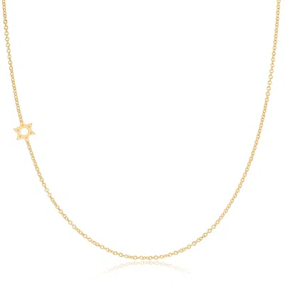 Maya Brenner Women's 14k Gold Asymmetrical Charm Necklace - Yellow Gold - Star Of David