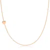 Maya Brenner Women's 14k Gold Asymmetrical Letter Necklace - Rose Gold - Heart In Gold
