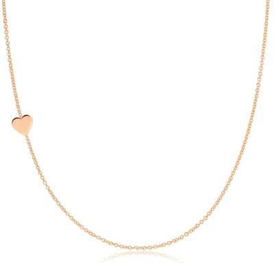 Maya Brenner Women's 14k Gold Asymmetrical Letter Necklace - Rose Gold - Heart