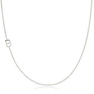 Maya Brenner Women's 14k Gold Asymmetrical Letter Necklace - White Gold - 16" In Metallic