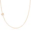 Maya Brenner Women's 14k Gold Asymmetrical Pavé Diamond Letter Necklace - Rose Gold - 16" In Gold