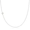 Maya Brenner Women's 14k Gold Asymmetrical Pavé Diamond Letter Necklace - White Gold - 16" In Metallic