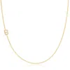 Maya Brenner Women's 14k Gold Asymmetrical Pavé Diamond Letter Necklace - Yellow Gold - 16" In Gold
