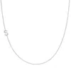 Maya Brenner Women's 14k Gold Asymmetrical Pavé Letter Necklace - White Gold - 18" In Metallic