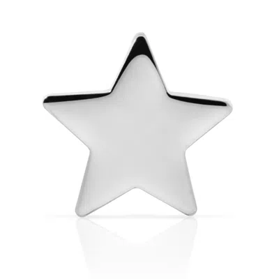 Maya Brenner Women's 14k White Gold Charm Stud - Star In Metallic
