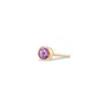 Maya Brenner Women's Birthstone Stud - Yellow Gold Amethyst - February In Gold