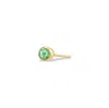 Maya Brenner Women's Birthstone Stud - Yellow Gold Emerald - May