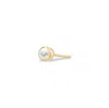 Maya Brenner Women's Birthstone Stud - Yellow Gold Pearl - June