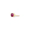 Maya Brenner Women's Birthstone Stud - Yellow Gold Ruby - July