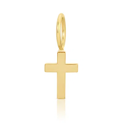 Maya Brenner Women's Charm Pendant - Cross Yellow Gold
