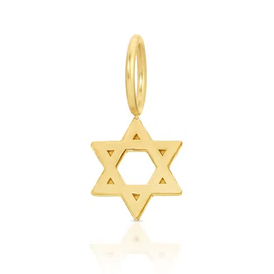 Maya Brenner Women's Charm Pendant - Star Of David Yellow Gold