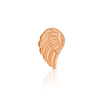 Maya Brenner Women's Charm Stud - 14k Rose Gold - Angel Wing