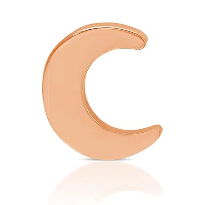 Maya Brenner Women's Charm Stud - 14k Rose Gold - Moon In Burgundy