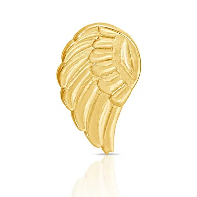 Maya Brenner Women's Charm Stud - 14k Yellow Gold - Angel Wing