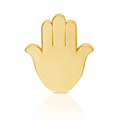 Maya Brenner Women's Charm Stud - 14k Yellow Gold - Hamsa
