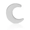 Maya Brenner Women's Charm Stud- 14k White Gold - Moon In Silver