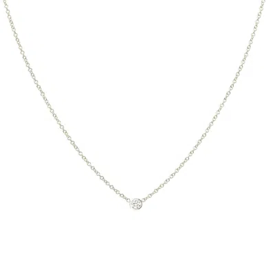 Maya Brenner Women's Diamond Layering Necklace - White Gold - 18" In Metallic
