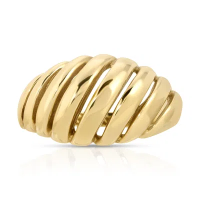 Maya Brenner Women's Etched Paris Ring - Yellow Gold