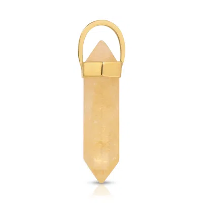 Maya Brenner Women's Gold Balance Crystal Charm - Citrine