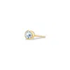 Maya Brenner Women's Gold Birthstone Stud - Aquamarine - March In Gold