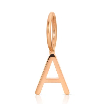 Maya Brenner Women's Gold Letter Charm Rose Gold