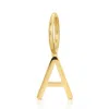 Maya Brenner Women's Gold Letter Charm Yellow Gold In Gold