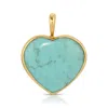 Maya Brenner Women's Gold Turquoise Heart Charm In Blue