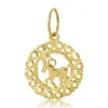 Maya Brenner Women's Gold Zodiac Pendant - Aries In Gold