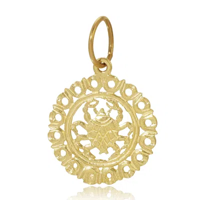 Maya Brenner Women's Gold Zodiac Pendant - Cancer
