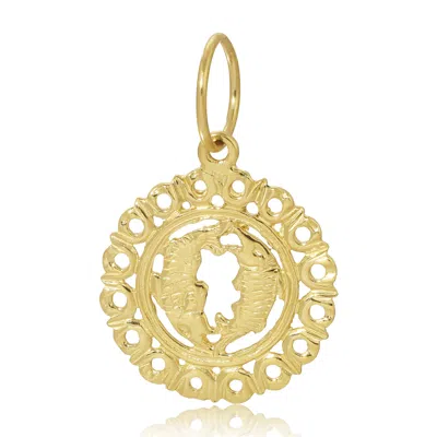 Maya Brenner Women's Gold Zodiac Pendant - Pisces